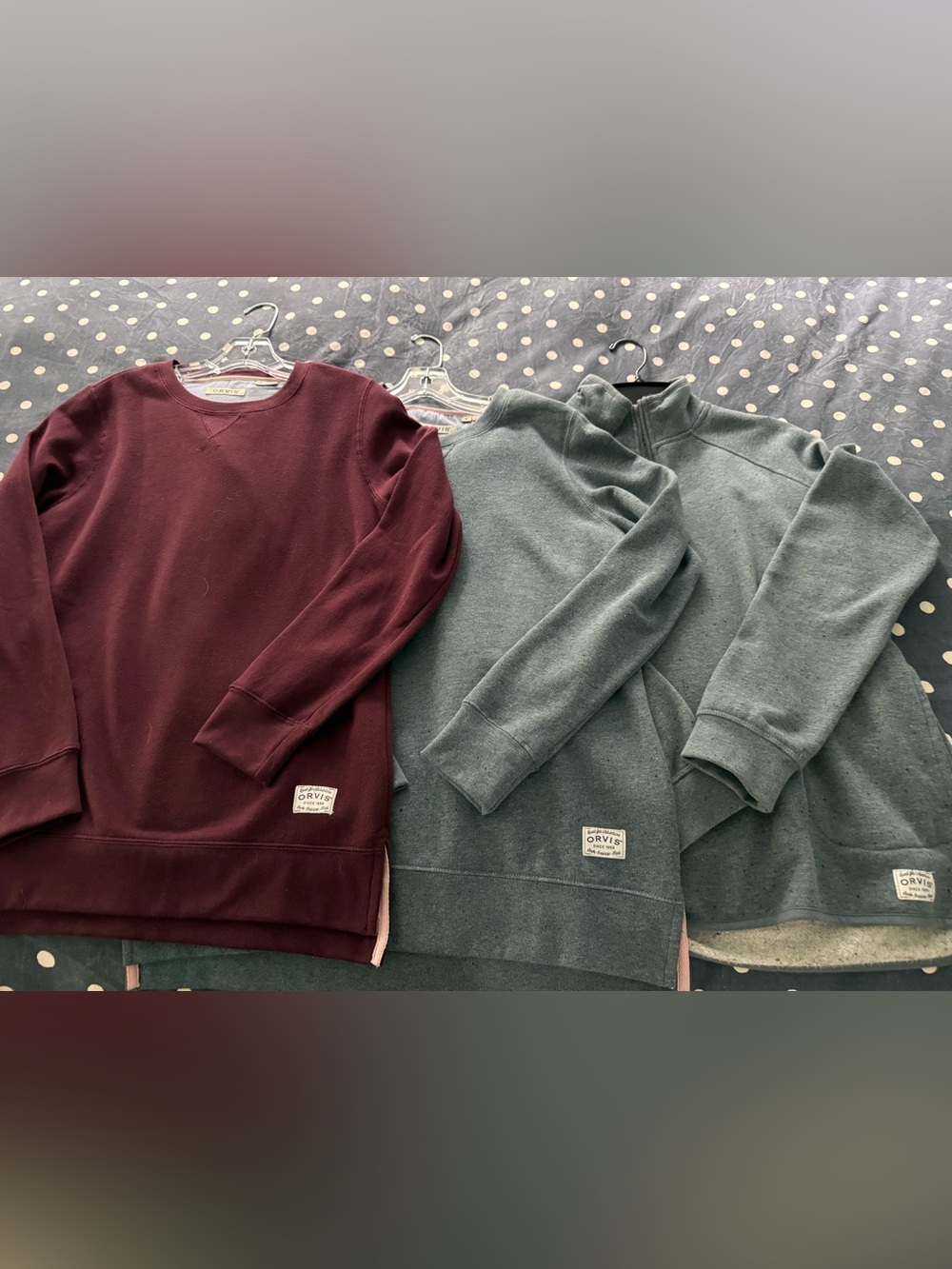 Lot of three Orvis sweatshirts size Small